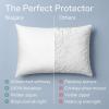 image100 Cotton 4Pack Pillow Protectors with Zipper Queen Size  100 Resistant to Stains Dust ampamp Dirt  Washable Covers for Increased Pillow LifespanCotton