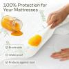 image100 Waterproof Queen Mattress Protector  360 Pad Protection Against Spills Stains ampamp Accidents for Parents ampamp Pet Owners  Noiseless ampamp Cooling Viscose Made from Bamboo GreenQueen