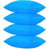 image4 Pack Waterproof Blue Pillow Protectors Standard 20x26 Inches Smooth Zipper Premium Encasement Covers Quiet Cases SetBlue