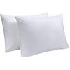 imageNiagara 4 Pack Standard Pillow Protectors with Zipper Premium Cotton Sateen Blend Tight Weave Lab Tested Non Noisy Zip Covers Breathable Non Crinky 20x26 InchesKing