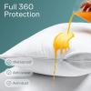 imageNiagara 4 Pack Waterproof Pillow Protectors Standard 20x26 Inches Smooth Zipper Premium Encasement Covers Quiet Cases Set WhiteQueen
