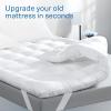 imageNiagara Mattress Topper Twin  Cooling Breathable Pillow Top Mattress Pad for Back Pain Relief  Deep Pocket Topper Fits 820 Inches MattressMicrofiber