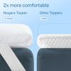 imageNiagara Mattress Topper Twin  Cooling Breathable Pillow Top Mattress Pad for Back Pain Relief  Deep Pocket Topper Fits 820 Inches MattressPolyester