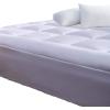 imageNiagara Mattress Topper Twin XL Extra Long Quilted Back Pain Relief Plush Down Alternative Pillow Top Fitted Skirt Protector Cooling Mattress Pad Deep Pocket Fits 20 Inches Soft White 39x80 InchesTwin XL