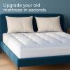 imageNiagara Microfiber Twin Mattress Topper  Pillow Top Mattress Cover Quilted Fitted Cooling Topper for Back Pain Deep Pocket Fits 20 Inches 39x75 InchesFull