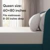 imageNiagara Sleep Solution Extra Soft Waterproof Queen Mattress Protector 60x80 Inches White Noiseless Breathable Machine WashableQueen