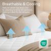 imageNiagara Waterproof 360 Protection Zippered Mattress Pad Queen 60x80 Non Noisy Cooling Breathable Ultra Plush Protector Absorbent Extra Deep Fits 20 Inches Deep MattressCotton