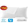 imageNiagara Waterproof Pillow Protectors Standard 4 Pack Cotton Terry 100 Waterproof Zippered White Pillow Encasement Washable Long Life SoftKing