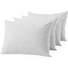 imageNiagara Waterproof Pillow Protectors Standard 4 Pack Cotton Terry 100 Waterproof Zippered White Pillow Encasement Washable Long Life SoftKing