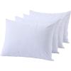 imageNiagara Waterproof Pillow Protectors Standard 4 Pack Cotton Terry 100 Waterproof Zippered White Pillow Encasement Washable Long Life SoftQueen
