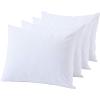 imageNiagara Waterproof Pillow Protectors Standard 4 Pack Cotton Terry 100 Waterproof Zippered White Pillow Encasement Washable Long Life SoftQueen
