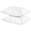 imageQuilted Pillow Protectors King Pair 20x36 Inches Extra Soft Thick Ultra Plush White Zippered Set of 2 Size EncasementKing