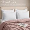 imageSet of 8 Pillow Protectors with Zipper King Size  100 Resistant to Stains Dust ampamp Dirt  Washable Covers for Increased Pillow LifespanQueen