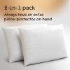 imageSet of 8 Pillow Protectors with Zipper King Size  100 Resistant to Stains Dust ampamp Dirt  Washable Covers for Increased Pillow LifespanStandard