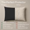 imageUltra Soft Pillow Protectors with Zipper King Size  Set of 12 Breathable Pillow Covers  100 Protection Against Stains Dust ampamp Dirt  Machine Washable WhiteBlack