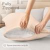 imageUltra Soft Pillow Protectors with Zipper King Size  Set of 12 Breathable Pillow Covers  100 Protection Against Stains Dust ampamp Dirt  Machine Washable WhiteBeige