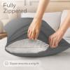 imageUltra Soft Pillow Protectors with Zipper King Size  Set of 12 Breathable Pillow Covers  100 Protection Against Stains Dust ampamp Dirt  Machine Washable WhiteGray