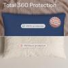 imageUltra Soft Pillow Protectors with Zipper King Size  Set of 12 Breathable Pillow Covers  100 Protection Against Stains Dust ampamp Dirt  Machine Washable WhiteNavy Blue