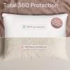 imageUltra Soft Pillow Protectors with Zipper King Size  Set of 12 Breathable Pillow Covers  100 Protection Against Stains Dust ampamp Dirt  Machine Washable WhiteWhite
