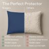 imageUltra Soft Pillow Protectors with Zipper King Size  Set of 12 Breathable Pillow Covers  100 Protection Against Stains Dust ampamp Dirt  Machine Washable WhiteNavy Blue
