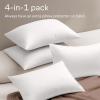 imageUltra Soft Pillow Protectors with Zipper King Size  Set of 12 Breathable Pillow Covers  100 Protection Against Stains Dust ampamp Dirt  Machine Washable WhiteWhite