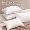 imageUltra Soft Pillow Protectors with Zipper King Size  Set of 12 Breathable Pillow Covers  100 Protection Against Stains Dust ampamp Dirt  Machine Washable WhiteWhite