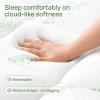 imageUltra Soft Twin Size Mattress Topper  Viscose Made from Bamboo Pillow Top Mattress Pad for Back Pain Relief  Naturally Cooling for Hot Sleepers WhiteGreen