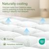 imageUltra Soft Twin Size Mattress Topper  Viscose Made from Bamboo Pillow Top Mattress Pad for Back Pain Relief  Naturally Cooling for Hot Sleepers WhiteGreen