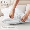 imageUltraSoft Pillow Protectors Standard Size  4Pack Zippered Covers Breathable Protection Against Stains Dirt ampamp DustQueen