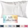 imageNiagara 100 Mulberry Silk Pillowcase  30 Momme Silk Pillow case for Hair and Skin  Grade 6A Silk Pillow Cases with Zipper  Soft ampamp Cooling Beige Silk Pillowcase Queen Size 20quotx30quotWhite