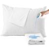 imageNiagara Waterproof Pillow Protectors Standard 4 Pack Cotton Terry 100 Waterproof Zippered White Pillow Encasement Washable Long Life SoftKing