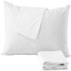imageNiagara Waterproof Pillow Protectors Standard 4 Pack Cotton Terry 100 Waterproof Zippered White Pillow Encasement Washable Long Life SoftQueen