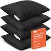imageUltra Soft Pillow Protectors with Zipper King Size  Set of 12 Breathable Pillow Covers  100 Protection Against Stains Dust ampamp Dirt  Machine Washable WhiteBlack